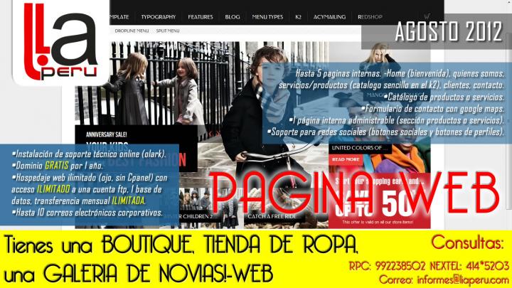 Paginas web, mas bajas del mercado